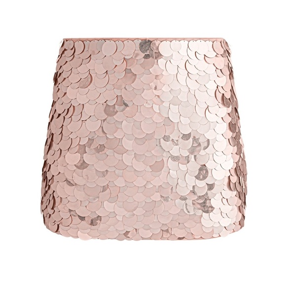 Alice + Olivia RUBI PAILLETTE MICRO SKIRT in Pearl Blush Pink Size 8 - Picture 11 of 13